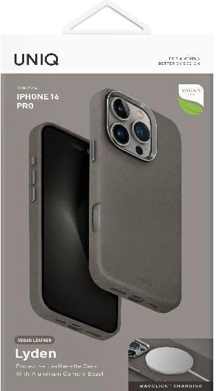Mbështjellës UNIQ Lyden MagClick për iPhone 16 Pro, Gri