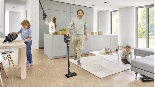 Fshesë me korrent Bosch Serie 8 BSS825MULT, 2-në-1, pa qese, Gri Fshesë me korrent Bosch Serie 8 BSS825MULT, 2-në-1, pa qese, Gri