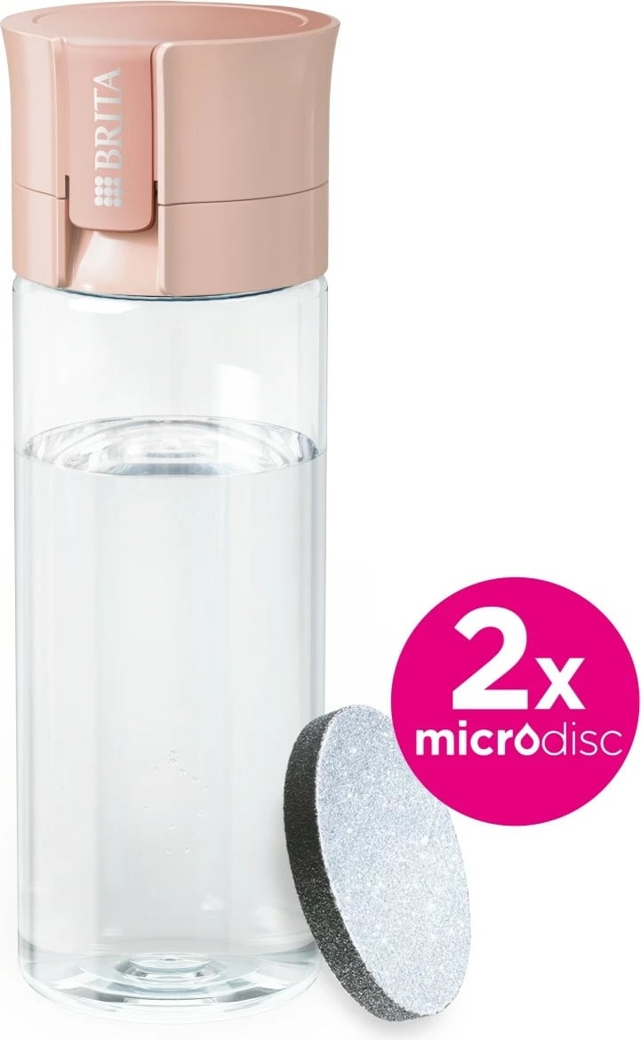 Shishe uji me filtër Brita Vital+, 0.6L, 2 MicroDisc, pjeshkë