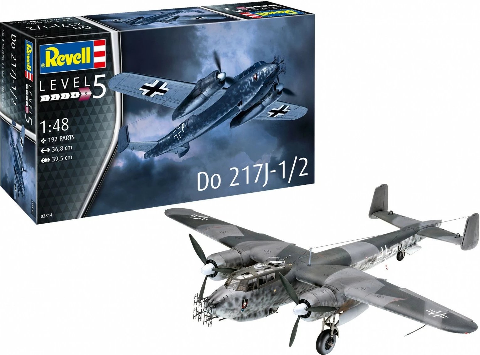 Model plastik avion Revell Do 217J-1/2, 1:48, 192 pjesë