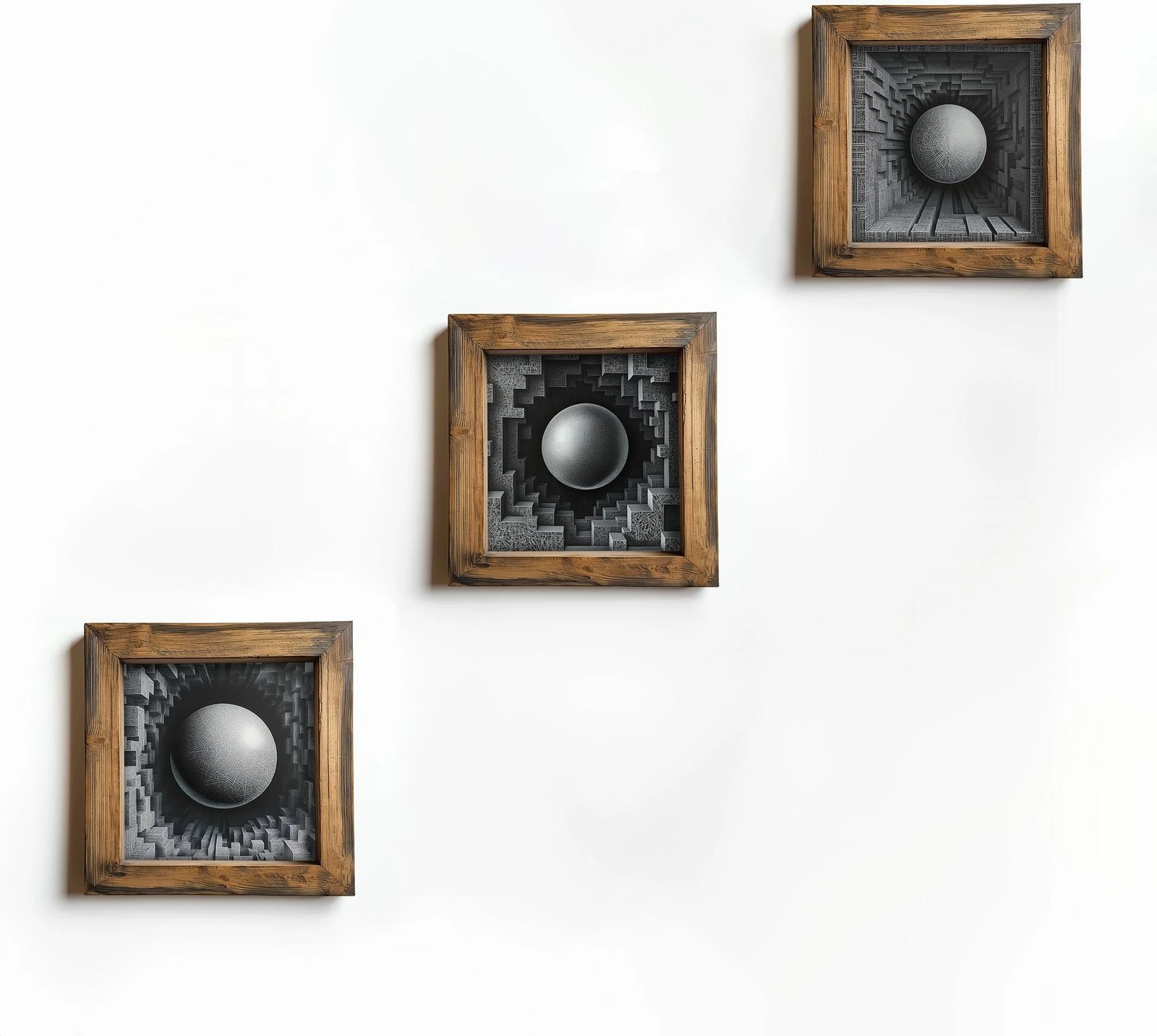 Pikturë dekorative me kornizë MDF (3 copë), Wallity, UKZM066