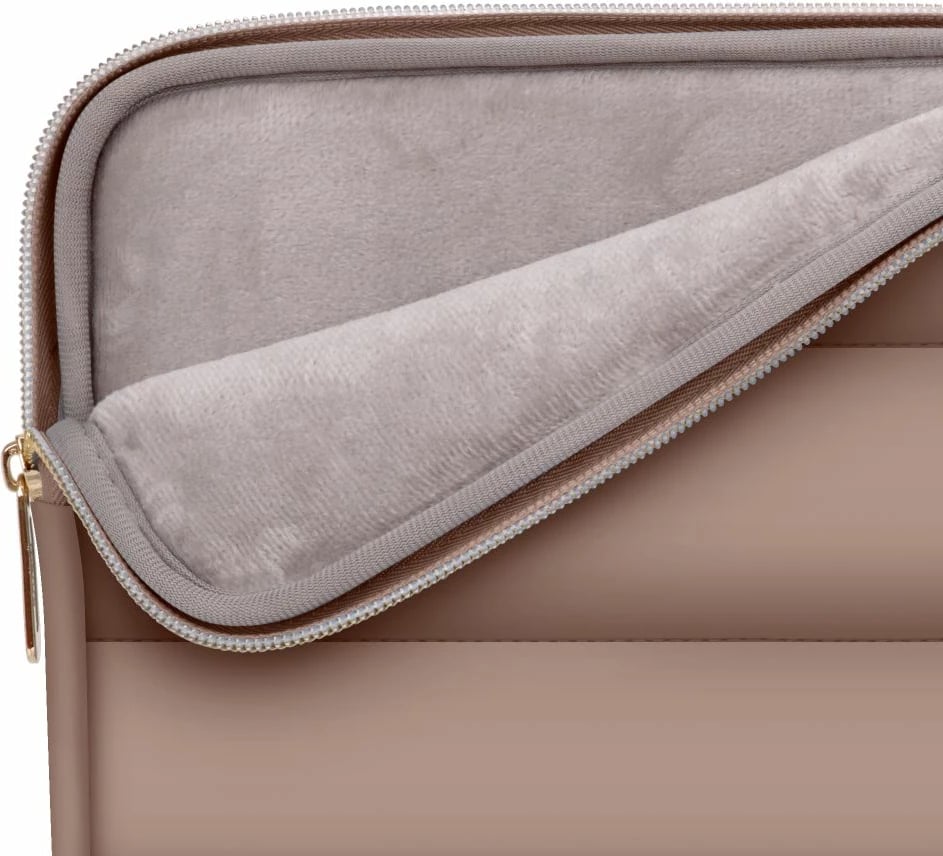 Kasë laptopi Tech-Protect Puffy 13-14", set me çantë aksesorësh, Kafe