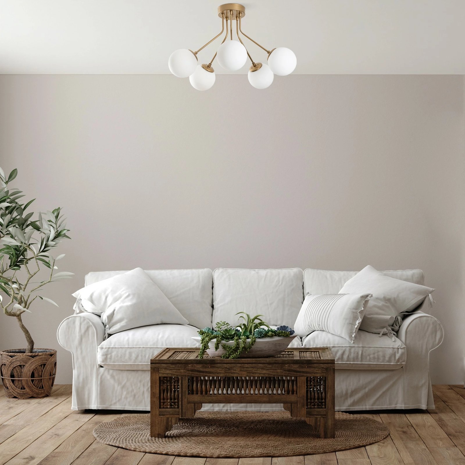 Llambë tavani Opviq, Orıon - 13961, ngjyrë ari, 62x40cm