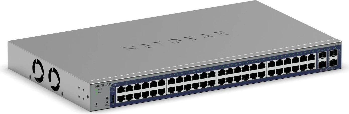 Switch NETGEAR GS752TX-300EUS i menaxhuar, 48 porta Gigabit, 4x 10G SFP+, menaxhim Insight Cloud, rack