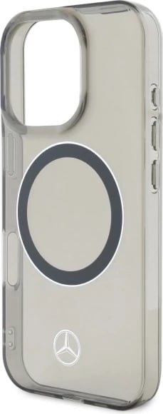 Mbështjellës Mercedes Silver Ring MagSafe për iPhone 16 Pro, Zi