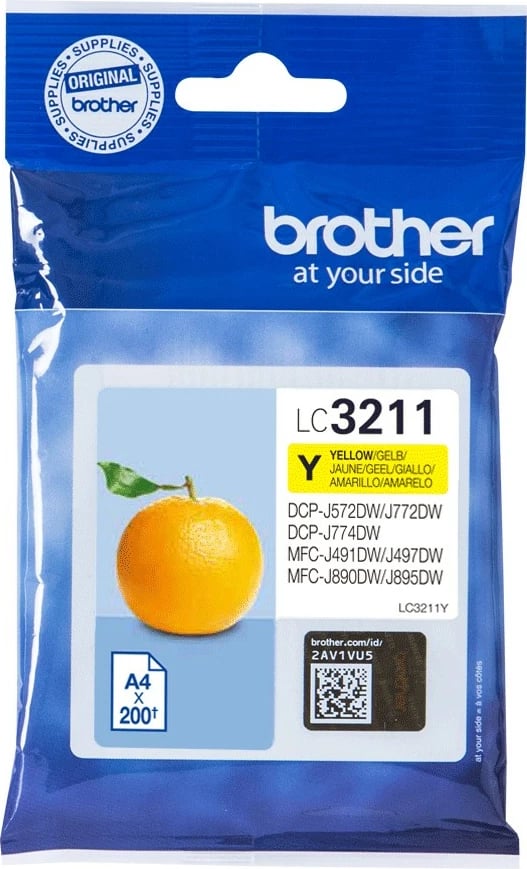 Toner Brother LC3211Y, 200 faqe, Verdhë