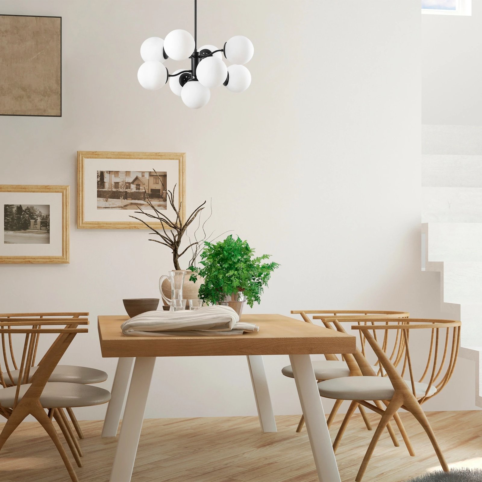 Llambë tavani Opviq Mudoni-MR-836-1, e zezë, moderne