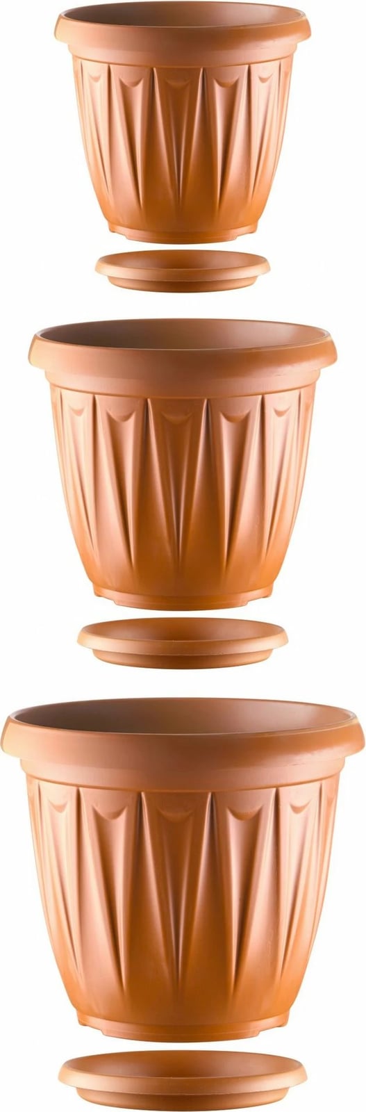Set vazo dekorative, ngjyrë kafe, URGSKS-3, 3 copë