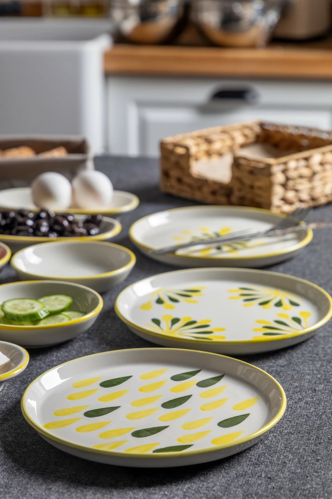 Set mëngjesi 14 pjesësh, Hermia Concept, ngjyrë e gjelbër, YSLNKT-14