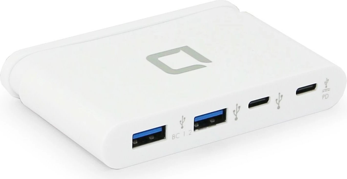 Hub USB-C DICOTA D31731, 100 W, Bardhë