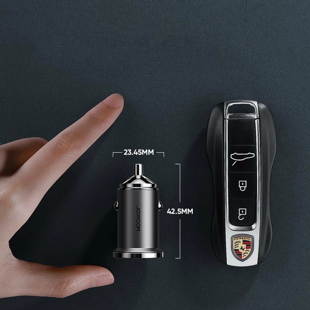 Karikues veture Joyroom C-A35, 45 W, 2 porta USB/USB-C, Gri