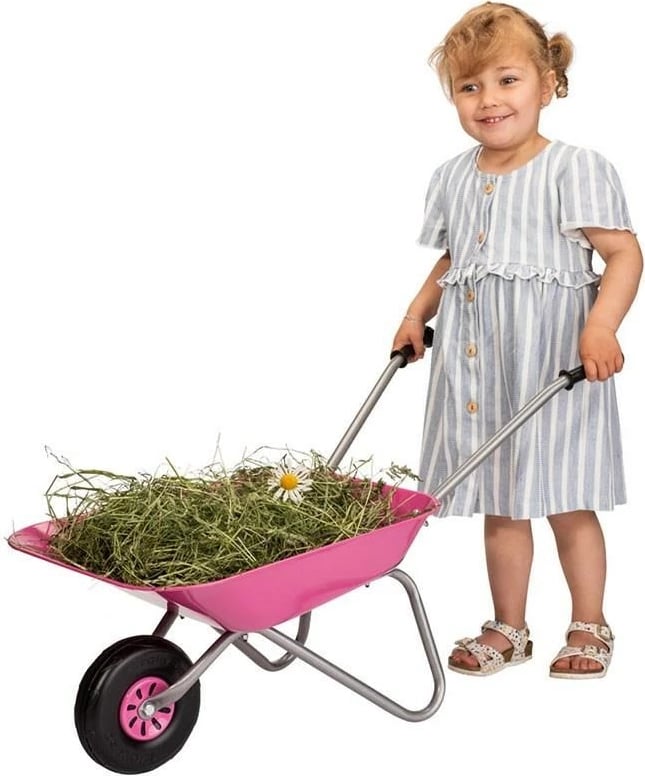 Karrocë kopshti për fëmijë, Milly Mally Rolly Toys, kornizë çeliku, 77x37x47 cm, ngarkesë 15 kg, e kuqe