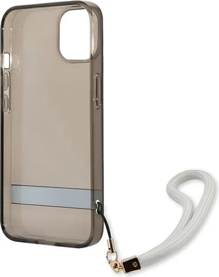 Mbështjellës Guess GUHCP13SHTSGSK për iPhone 13 mini 5.4", hardcase, me rrip, i zi
