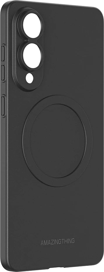 Mbështjellës AmazingThing Minimal Air me unazë magnetike për Samsung Galaxy S25 Edge, i zi