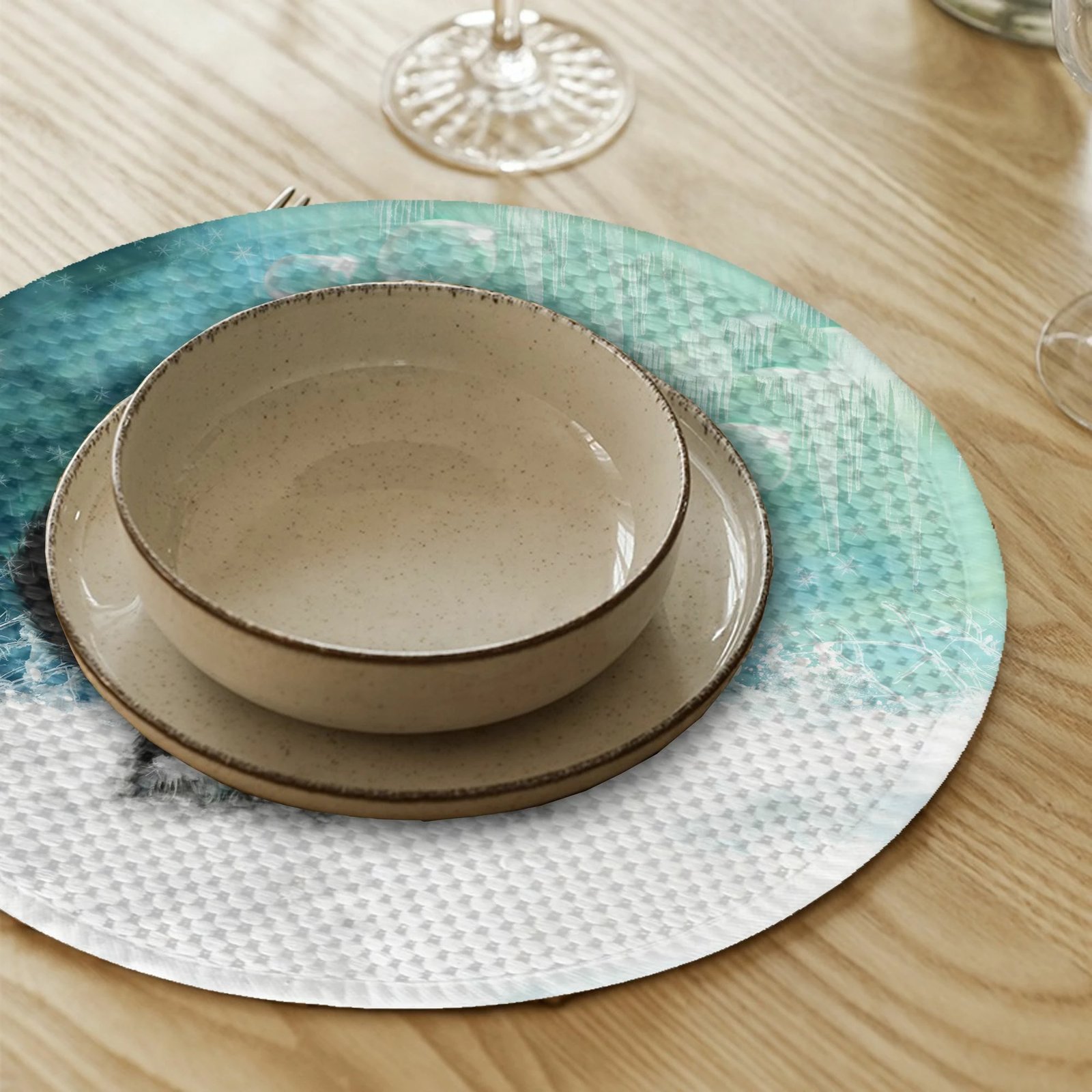 Ndamëse tavoline Hermia Concept, 3518Supla, shumëngjyrëshe, set prej 4 copash, 37cm