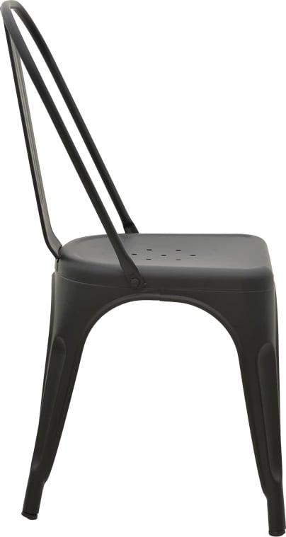 Karrige Utopia metalike e zezë mat 44x44x85cm