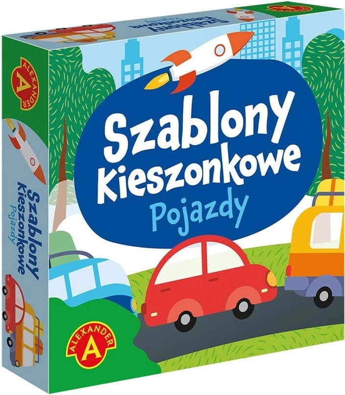 Set shabllonash Alexander Pocket Templates Vehicles, 4 copë, shumëngjyrëshe