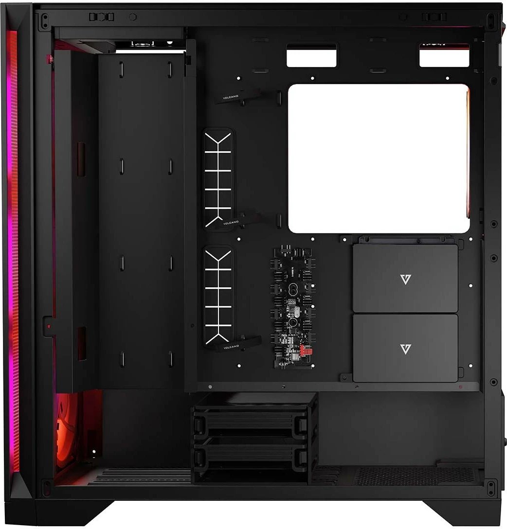 Kasë, MODECOM Volcano Expanse S Apex ARGB (AT-EXPANSE-SG-10-000000-0002), Midi Tower ATX, 4x140mm ARGB, panel xhami i temperuar, USB-C, e zezë