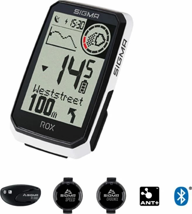 Kompjuter biçiklete Sigma për meshkuj, i bardhë