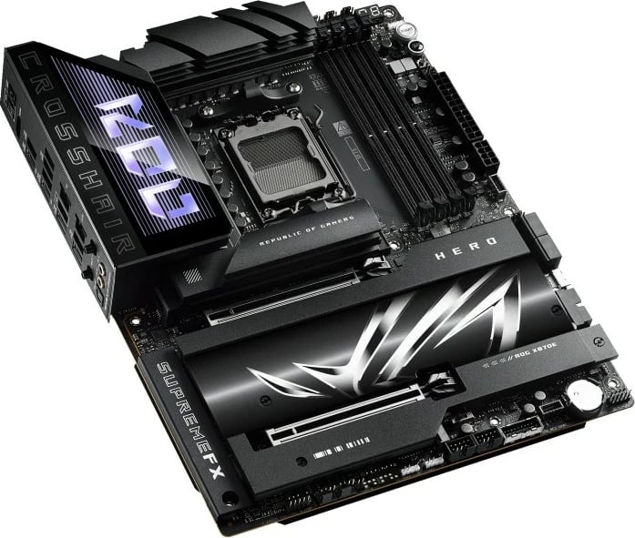 Pllakë amë Asus ROG Crosshair X870E Hero, Socket AM5, DDR5, PCIe 5.0, ATX, e zezë