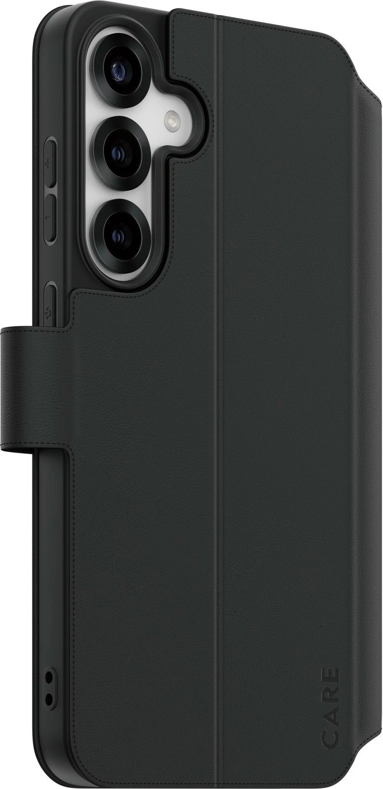 Mbështjellës PanzerGlass CARE Feature Wallet Case me kickstand për Samsung Galaxy S25 Plus, i zi