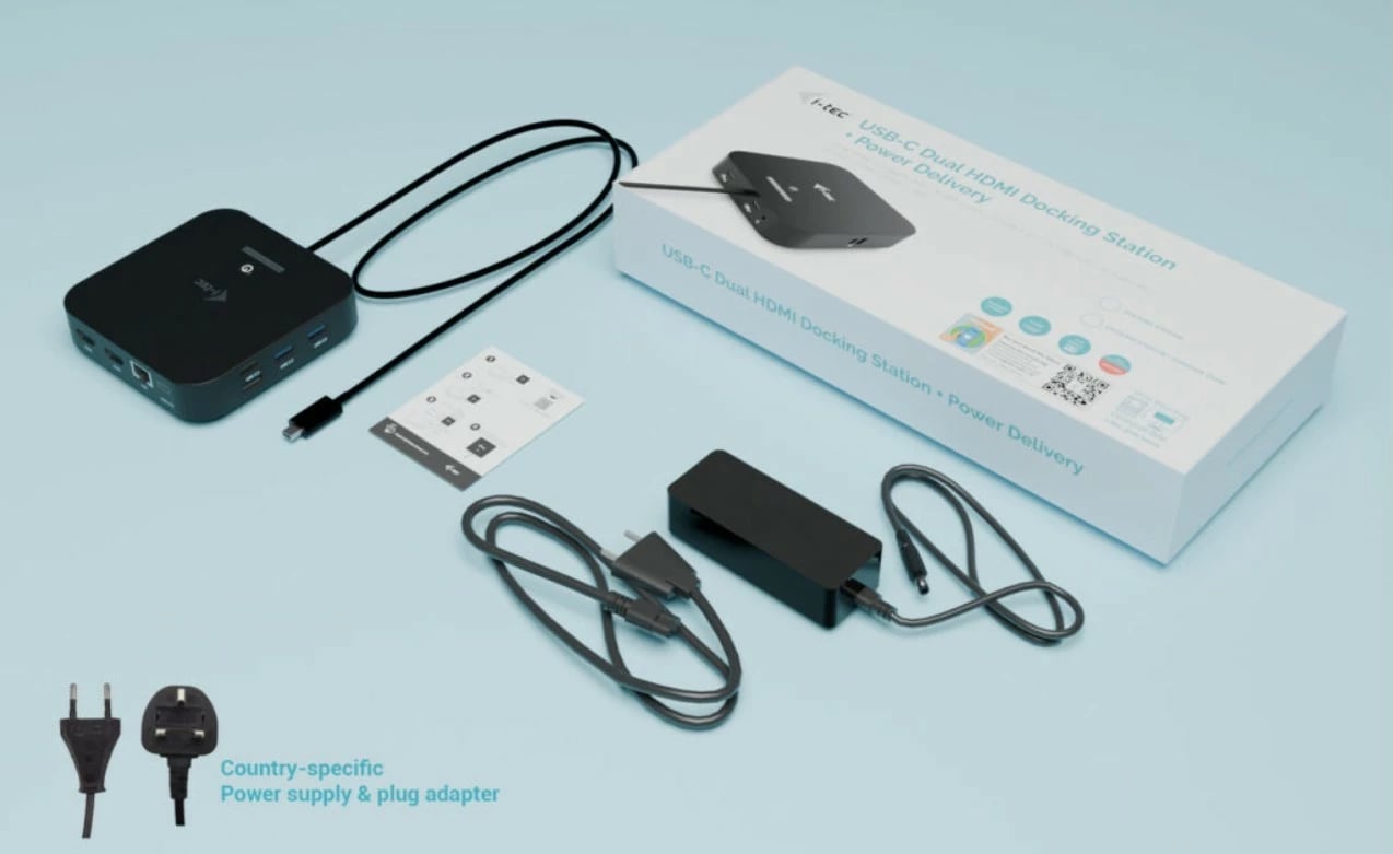 Kasë i-tec C31DUALHDMIDPD100 me 2x HDMI, USB-C Dock, 100W, e zezë Kasë i-tec C31DUALHDMIDPD100 me 2x HDMI, USB-C Dock, 100W, e zezë