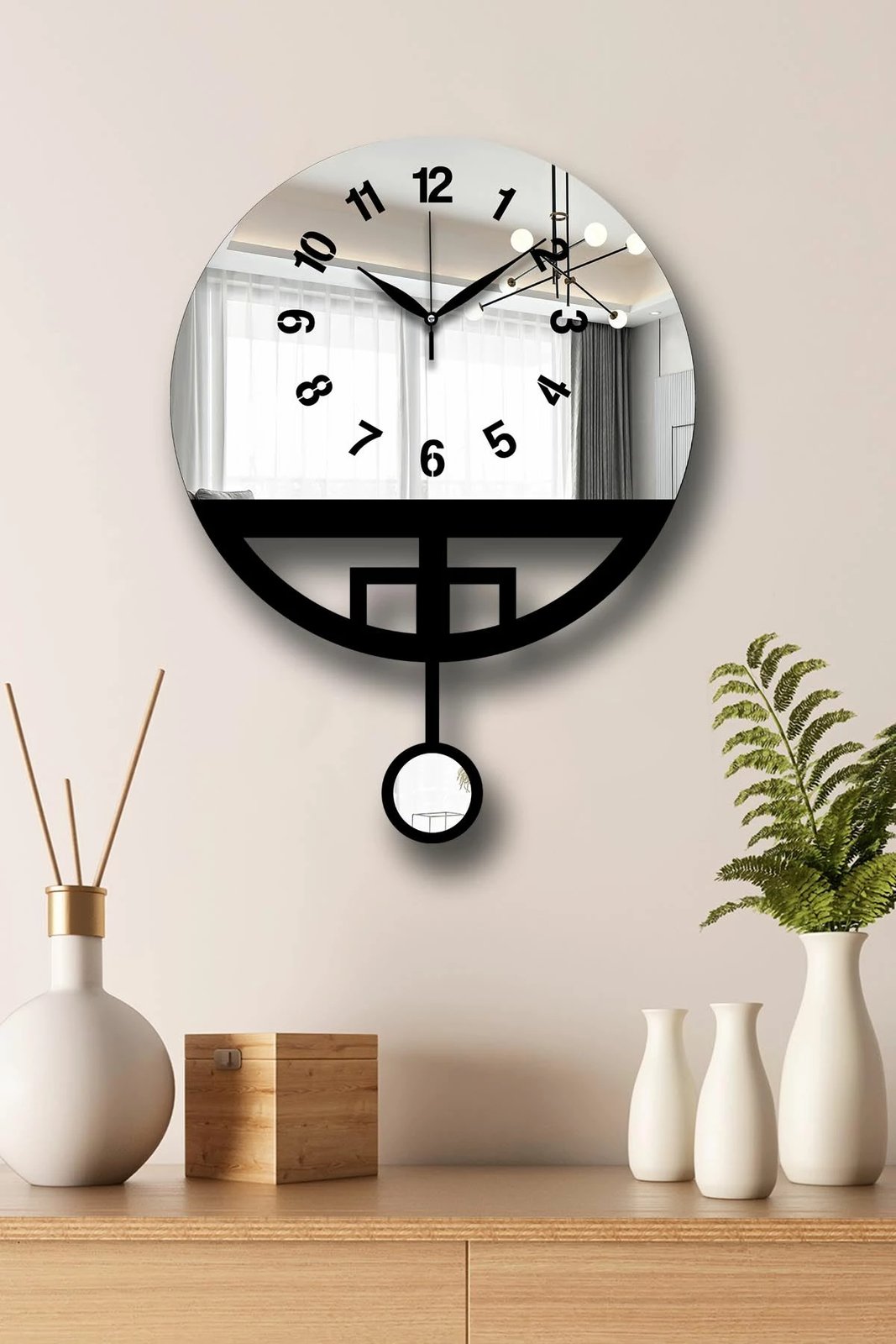 Orë muri dekorative Wallity, Vlnt108Gu, e zezë