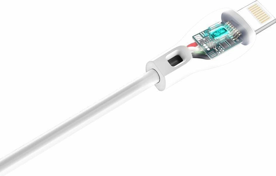 Kabllo Lightning Dudao L4L, 2m, 2.1A, e bardhë