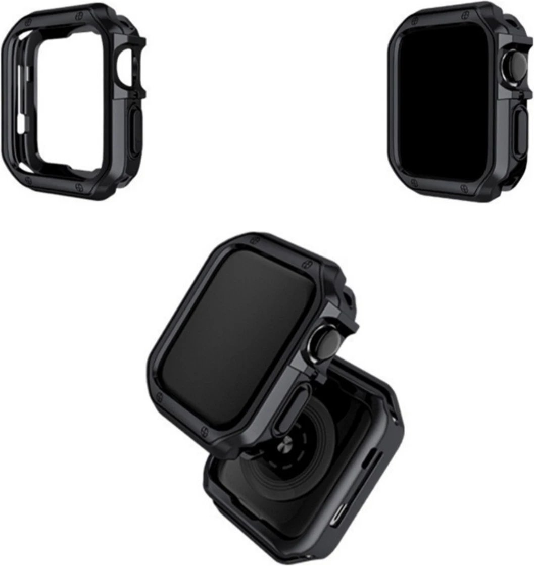 Mbështjellës Hurtel për Apple Watch 44 mm Series 4/5/6/SE, TPU, i zi