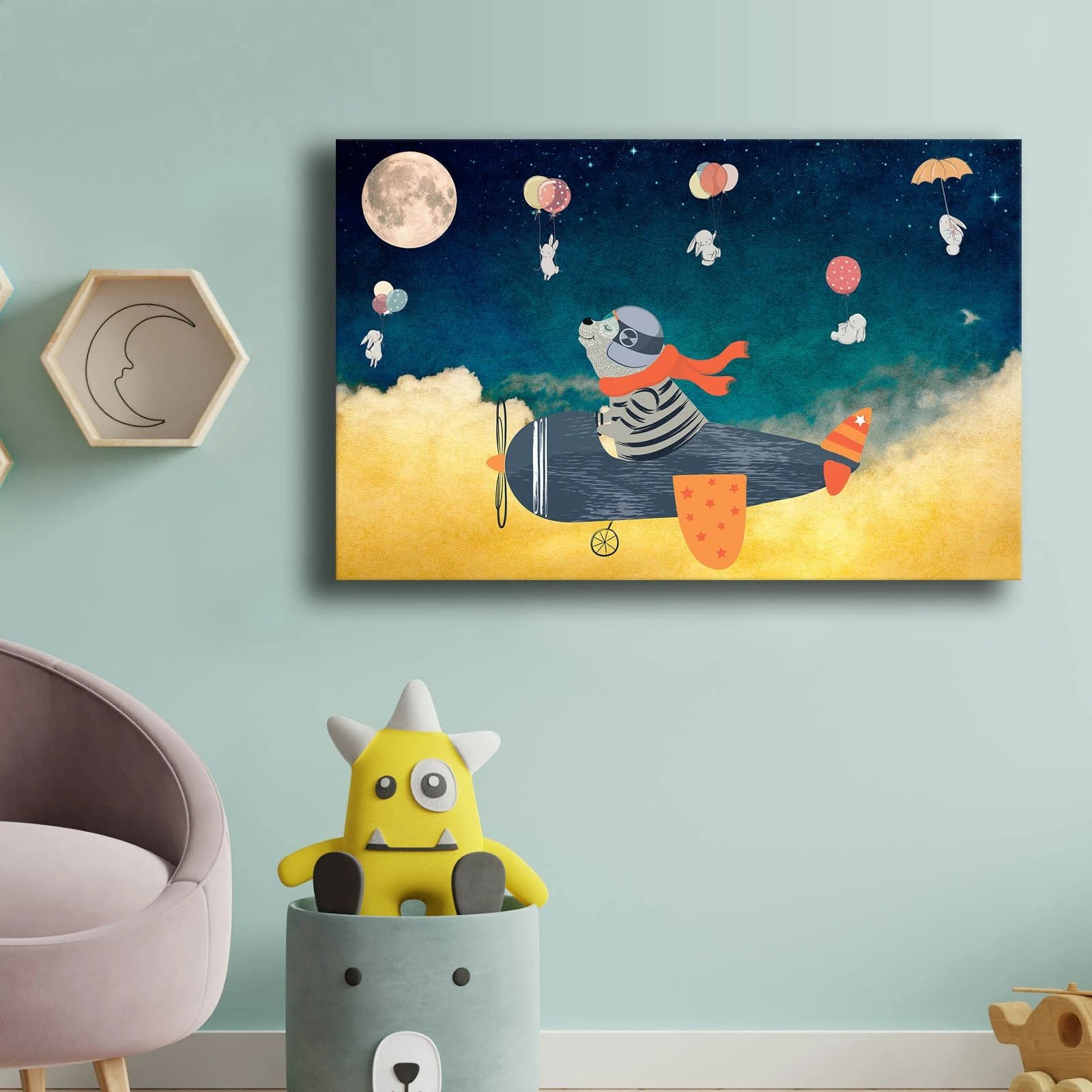 Pikturë dekorative në kanavacë, Wallity, 4570COC-017, shumëngjyrëshe, 45x70cm