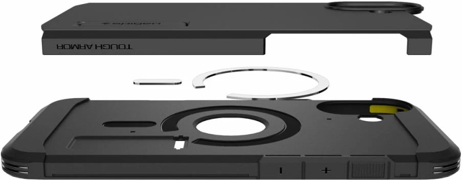 Mbështjellës Spigen Tough Armor MagSafe për iPhone 16, i zi