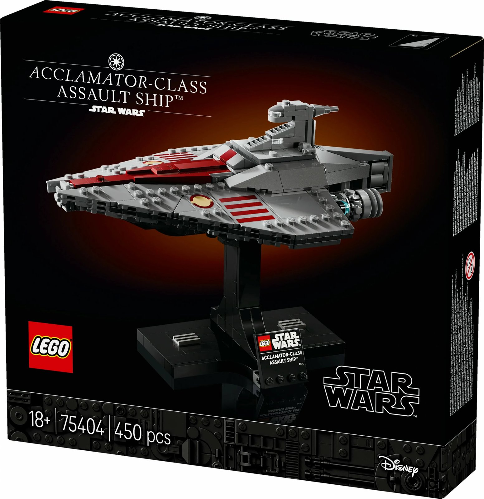 Set ndërtimi LEGO Star Wars 75404 Acclamator-Class Assault Ship, 450 pjesë, multikolor