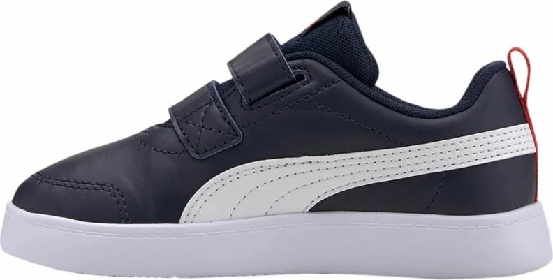 Atlete për fëmijë Puma, të bardha me blu deti
