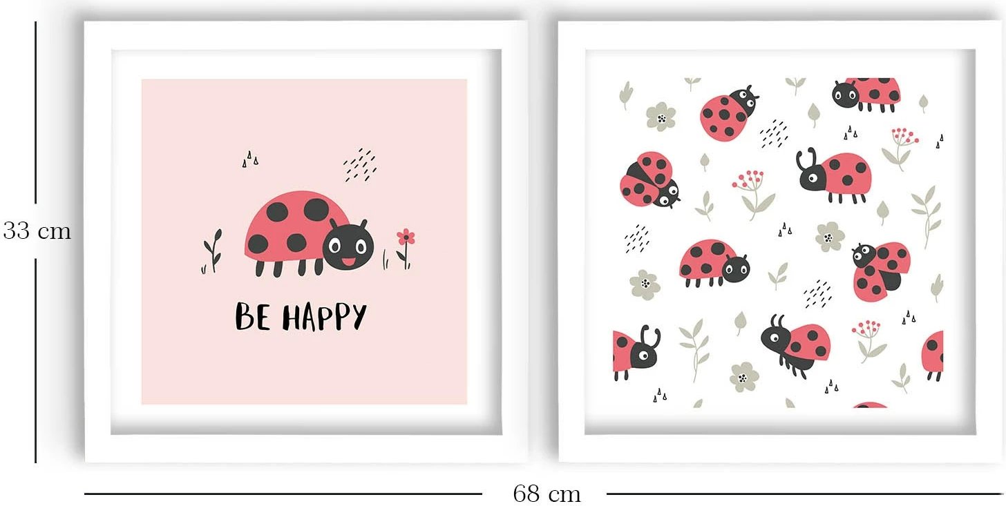 Pikturë dekorative me kornizë MDF (2 copë), Wallity, 2P3333BCT-008