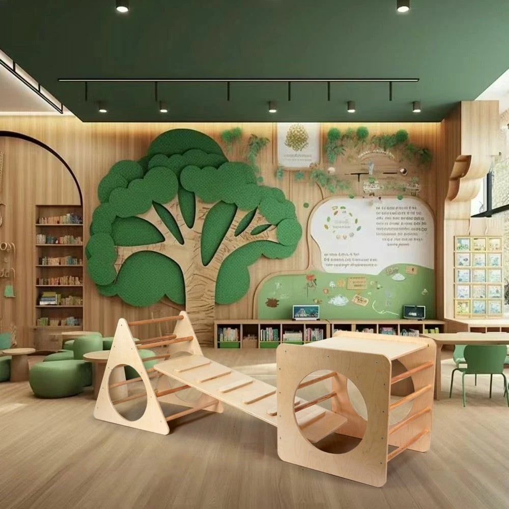 Set ngjitës Pikler, ngjyrë lisi, Skye Decor, BLTYZ-AKTV053, 24 pjesë