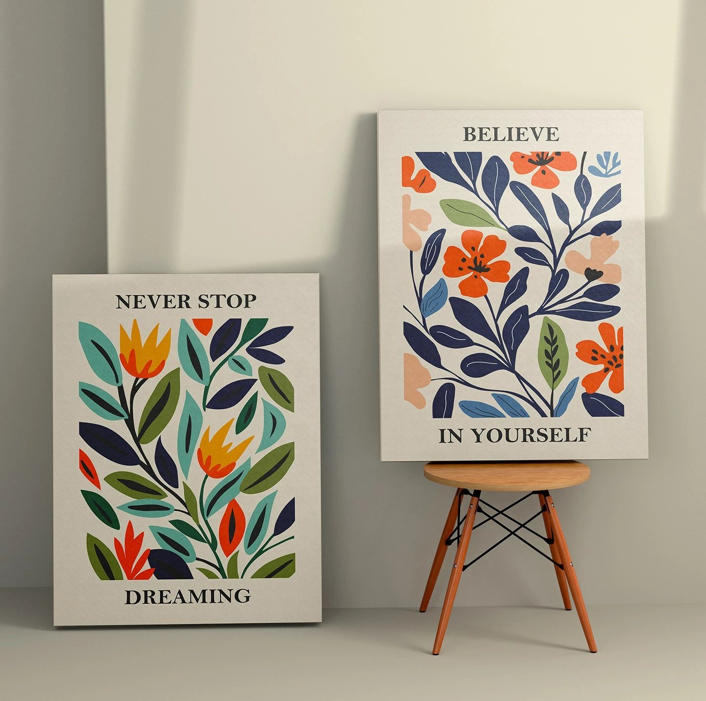 Pikturë dekorative në kanavacë (2 copë), Wallity, 2KNV4331, 70x100cm