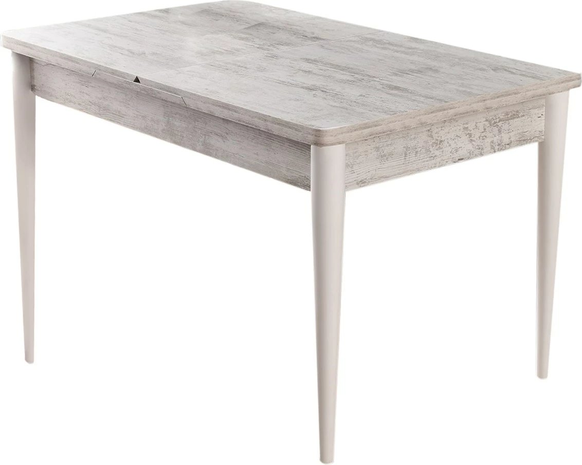 Tavolinë ngrënieje e zgjatshme, ngjyrë e bardhë, Skye Decor, Ahşap Kelebek - 1233