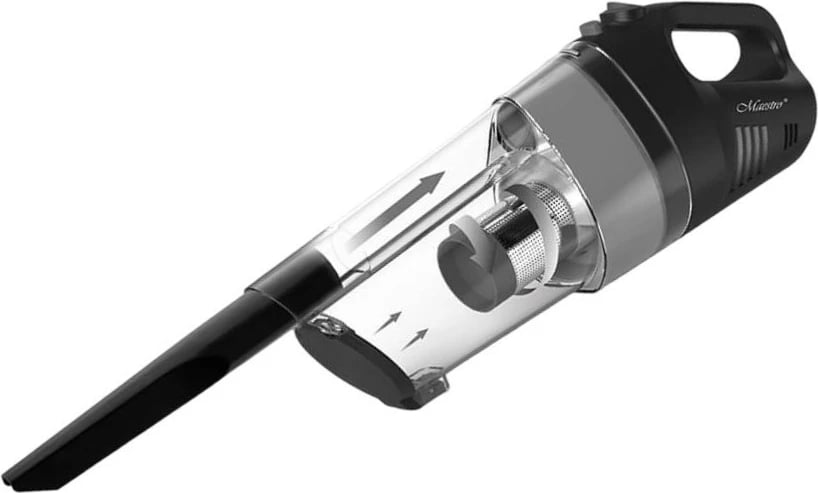 Fshesë me korrent vertikale pa kabllo 2‑në‑1, Feel-Maestro, MR-615, 100W, 6.5 kPa, 0.5 L, 20 min, karikim 3h, ciklon pa qese, e zezë