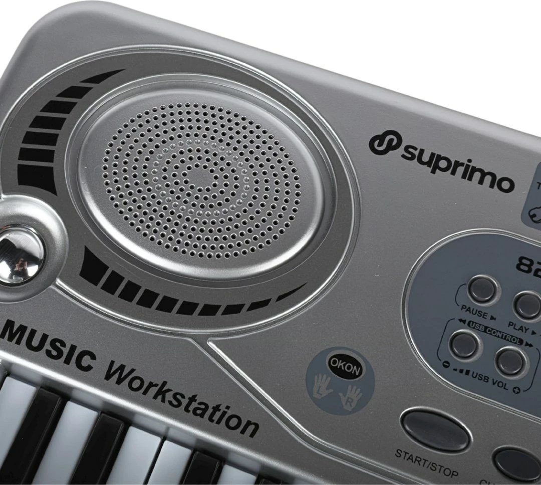 Tastierë SUPRIMO 824 USB me mikrofon, 54 taste, për fëmijë, Gri