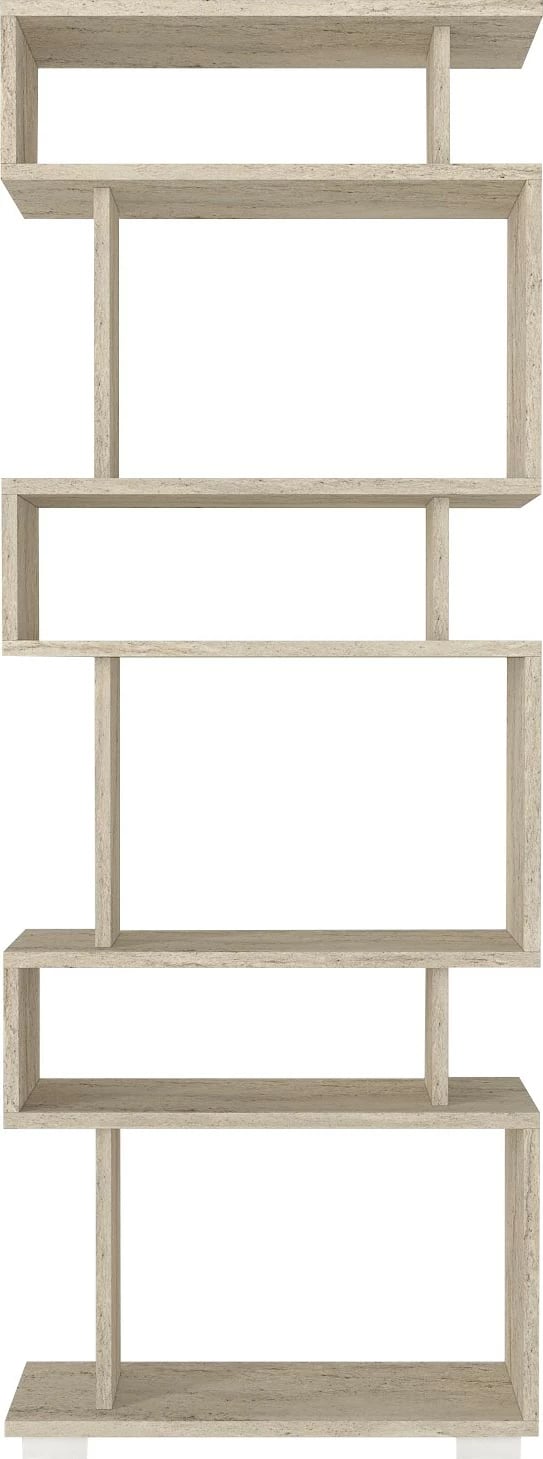 Raft librash Hanah Home, ngjyrë travertin, koncept mermeri, 60x165x19.5cm