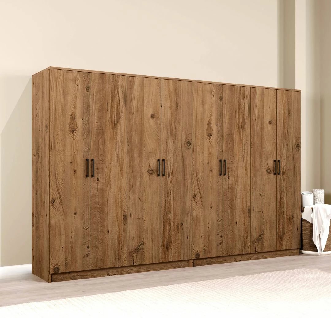 Dollap garderobe, ngjyrë Atlantic Pine, Skye Decor, 280x180x51.8 cm
