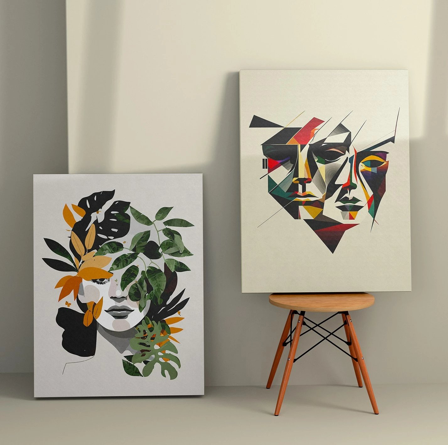 Pikturë dekorative në kanavacë (2 copë), Wallity, 2KNV4329, 50x70cm