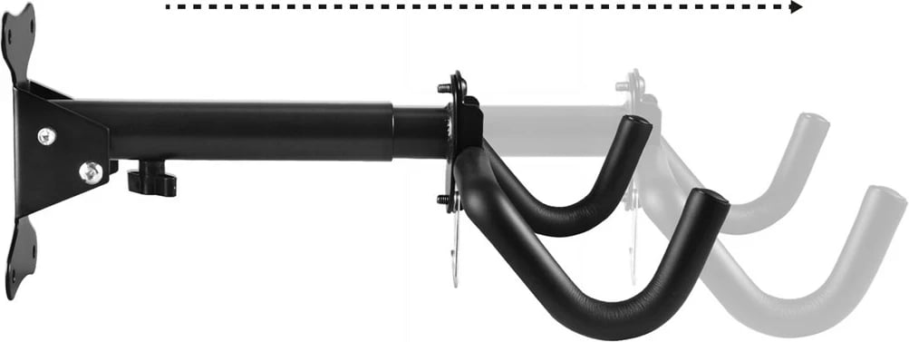 Mbajtës muri për biçikletë Maclean MC-484, çelik, ngarkesë maksimale 30kg, Zi