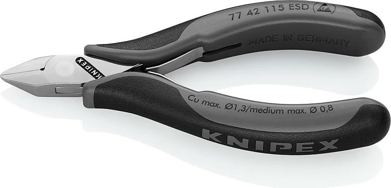 Darë diagonale Knipex KP-7742115ESD, ESD, 115mm, e zezë