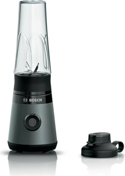 Blender tavoline mini, Bosch, MMB2111S, 0.6 L, 450 W, shishe ToGo, e zezë/argjendtë