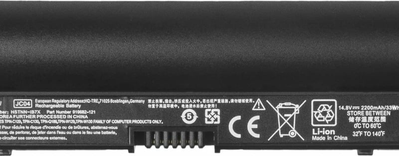 Bateri për laptop Green Cell HP142, 14.8V, 2200mAh, Li-poly, e zezë