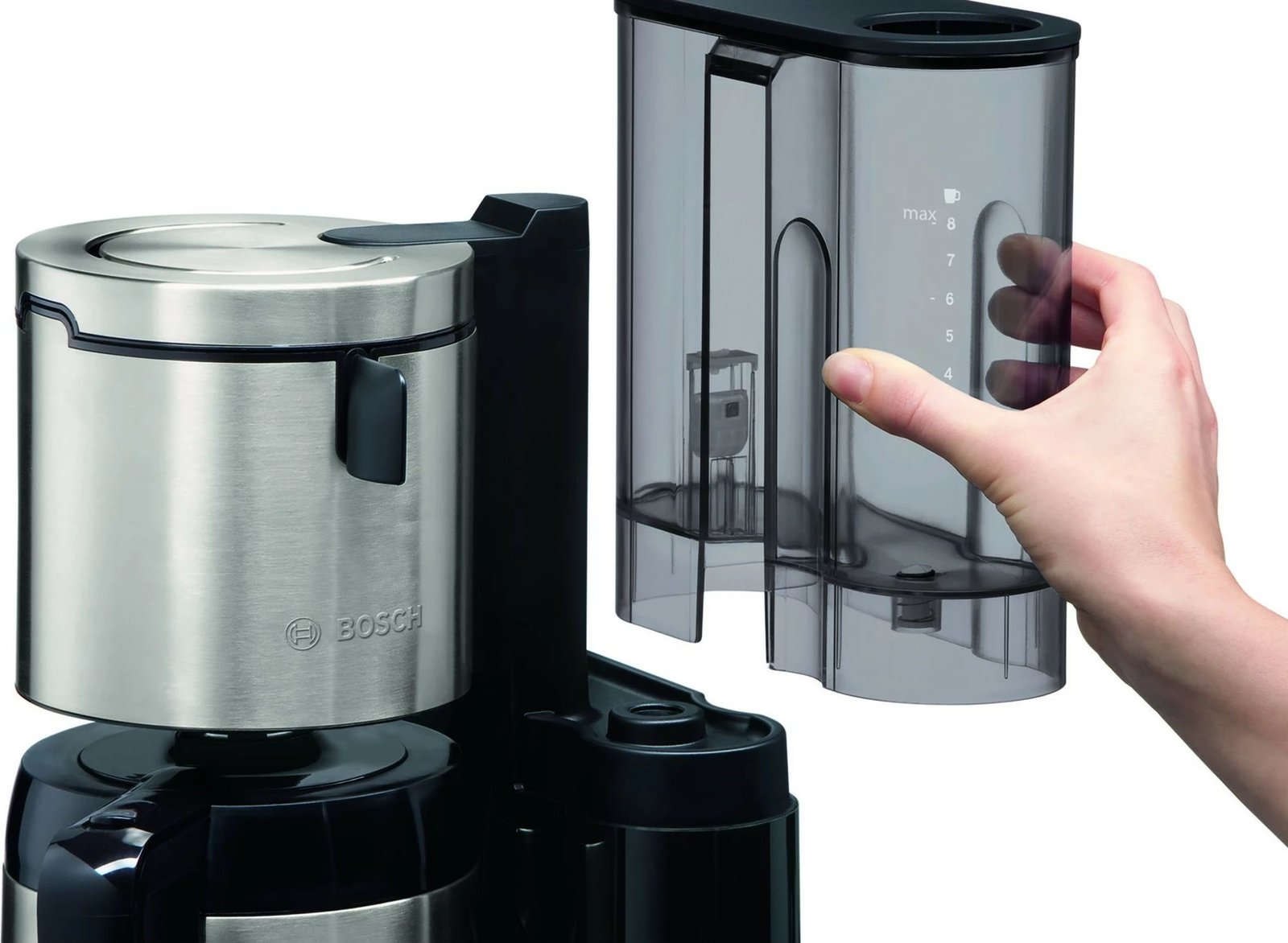 Aparat kafeje Bosch TKA8A683, 1.1L, 1100W, zi, inox