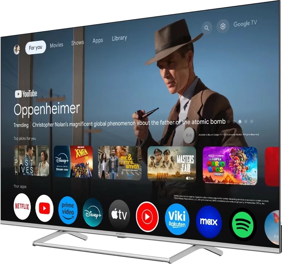 Smart TV STRONG SRT65UG8773C, 65 inç, QLED, 4K Ultra HD, Wi-Fi, argjendtë