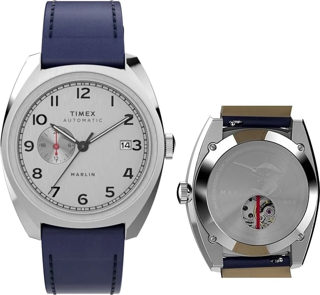 Orë dore për meshkuj TIMEX Marlin Automatic Petit Seconde, rrip i kaltër