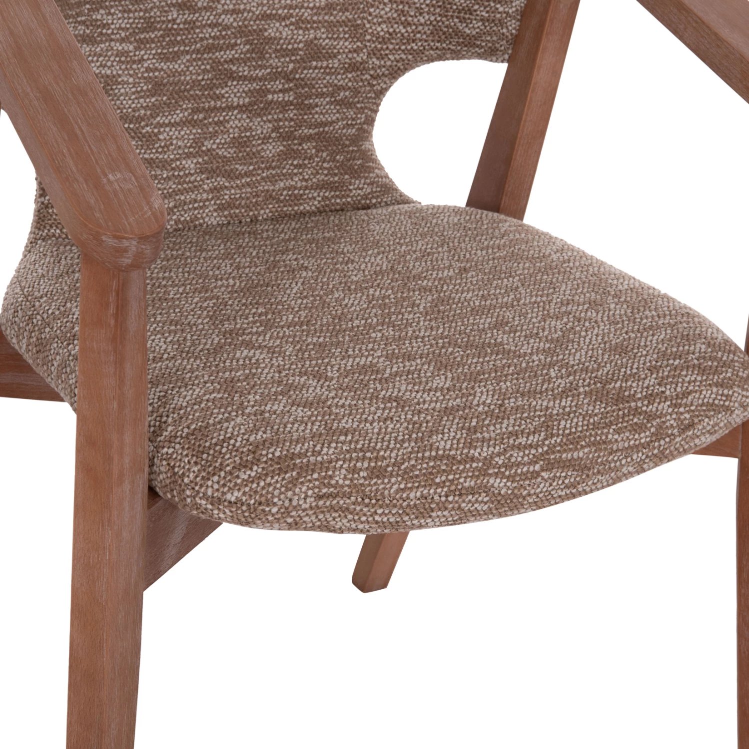 Karrige me mbështetëse për ngrënie YEGER, dru ahu, ngjyrë e bardhë e lehtë-kafe, FH9995.03, 59x58x78cm